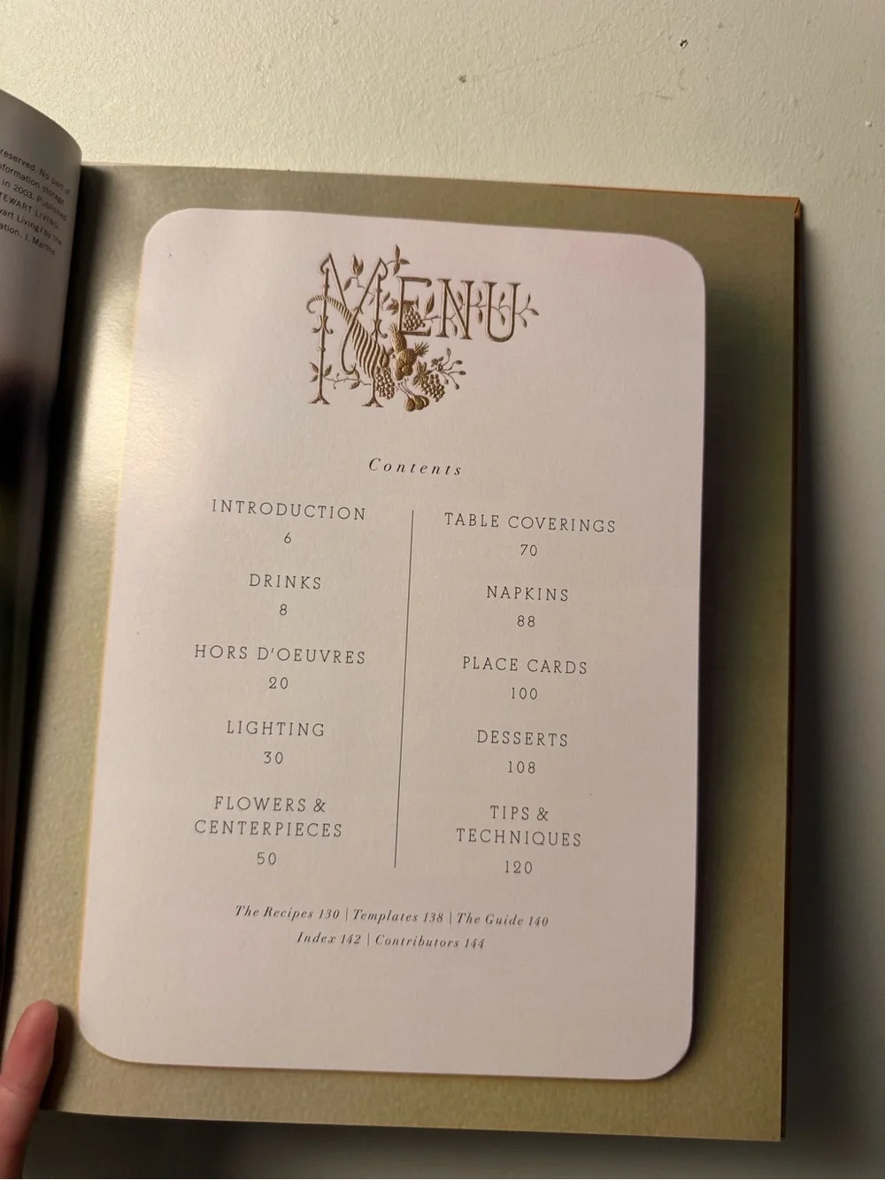 Martha Stewart Soft Pink & Peach Entertaining Cookbook
